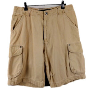 Timberland Tan Five Pocket High Rise Button Zipper Color Denim Cargo Short